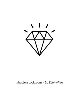 icono de diamante, vector de símbolo de diamante
