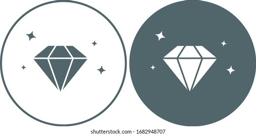 Diamond icon. Diamond symbol. Vector illustration