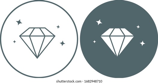Diamond icon. Diamond symbol. Vector illustration