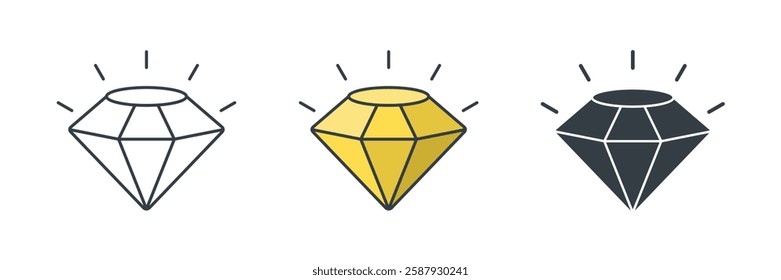 Diamond icon symbol vector illustration isolated on white background