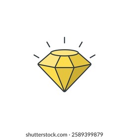 Diamond icon symbol vector illustration isolated on white background