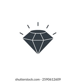 Diamond icon symbol vector illustration isolated on white background