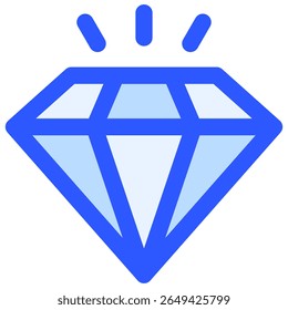 Diamant-Symbol. Vektorgrafik.