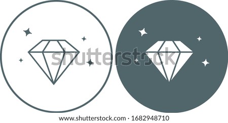Diamond icon. Diamond symbol. Vector illustration