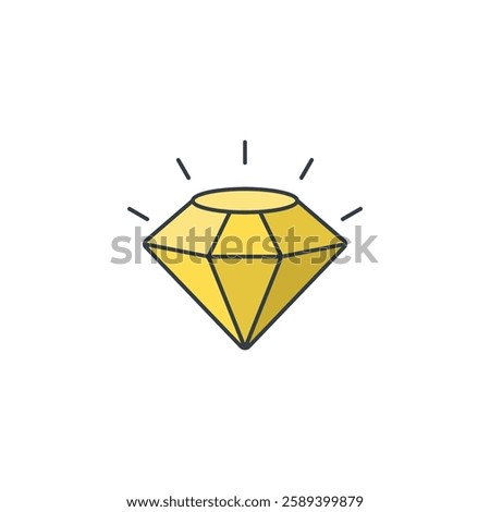 Diamond icon symbol vector illustration isolated on white background