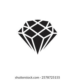 Diamond icon Thin line art collection