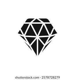 Diamond icon Thin line art collection