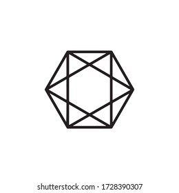 Diamond Icon In Trendy  Design Vector Eps 10