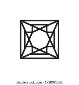 Icono De Diamante En El Vector De Diseño De Moda Eps 10