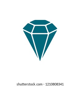 diamond icon in trendy flat design 