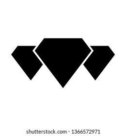 diamond icon in trendy flat design 