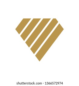 diamond icon in trendy flat design 