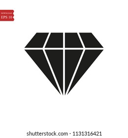 Diamond icon in trendy flat style isolated on background. Diamond icon page symbol for your web site design Diamond icon logo, app, UI. Diamond icon Vector illustration, EPS10.