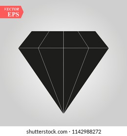 Diamond icon in trendy flat style isolated on background. Vector illustration, EPS10.