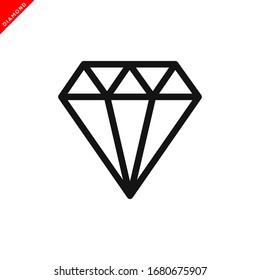 diamond icon in trendy flat style 
