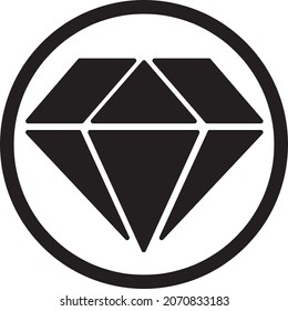 Diamond icon in trendy flat style isolated on background. Diamond icon vector illustration..eps