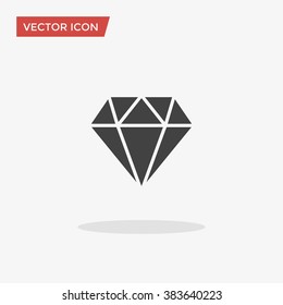 Diamond Icon in trendy flat style isolated on grey background. Diamond symbol for your web design, logo, UI. Vector illustration, EPS10.