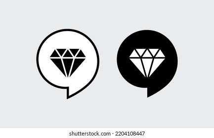 Diamond icon value. Symbol, logo illustration. vector graphics