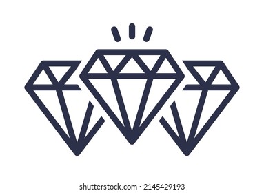 Diamond icon. Value symbol vector illustration.