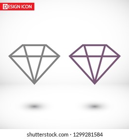 Diamond Icon Vector.