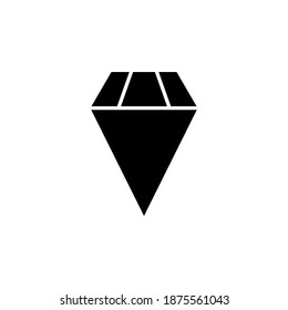 Diamond icon vector. 