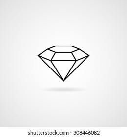 Diamond icon. Vector