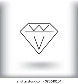 Diamond Icon Vector. 