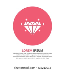 Diamond icon - Vector