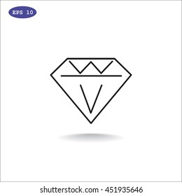 Diamond Icon Vector.