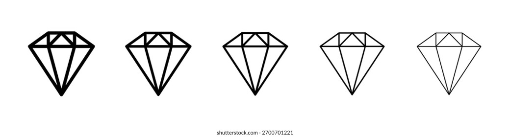 Ilustración de Arte vectorial de icono de diamante