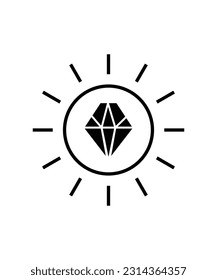 diamond icon, vector best flat icon.