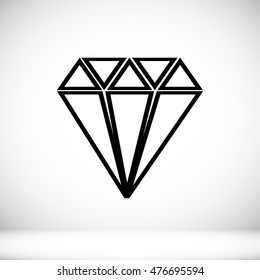 Diamond icon, vector best flat, EPS