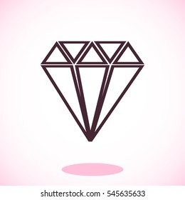 Diamond icon, vector best flat icon, EPS