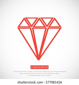 Diamond icon, vector best flat icon, EPS