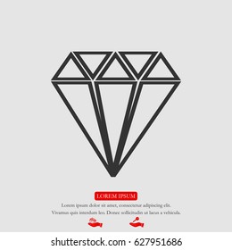 Diamond icon, vector best flat icon, EPS