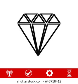 Diamond icon, vector best flat icon, EPS