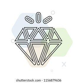 Diamond icon vector can be used as png, Diamond