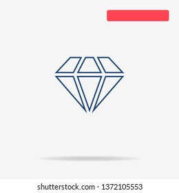 Diamond icon. Vector concept illustration for design.