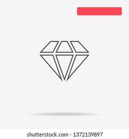 Diamond icon. Vector concept illustration for design.