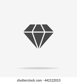 Diamond icon. Vector concept illustration for design.