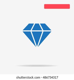 Diamond icon. Vector concept illustration for design.