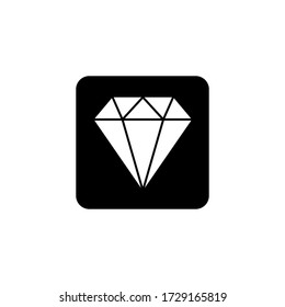 Vector de icono de diamante. Signo de cristal