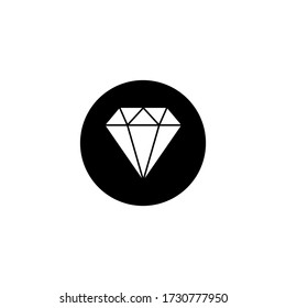 Diamond icon vector . Crystal sign