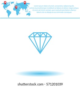 Diamond icon  icon. Vector design.