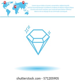 Diamond  icon. Vector design.