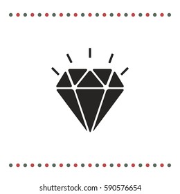 Diamond icon, vector design