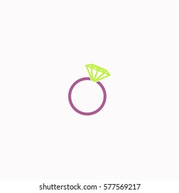 Diamond  icon Vector design. Colored illustration.