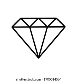 Diseño vectorial de icono de diamante aislado en fondo blanco. Signo o símbolo de diamante.