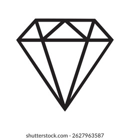 diamond icon vector design simple white background