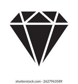 diamond icon vector design simple white background